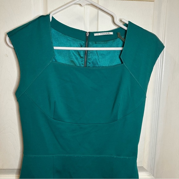 Tahari Dress‎ Teal Size 4 Lined Business Career Professional - Picture 6 of 8